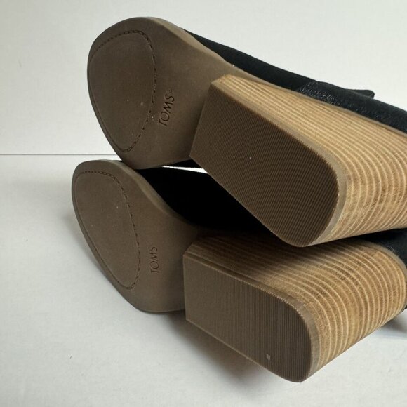 Tom’s Womens Eliza Bootie Black Suede Size 8 M - Picture 5 of 6